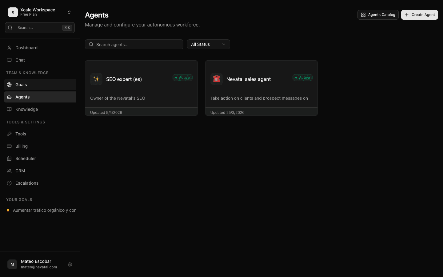 Agent configuration